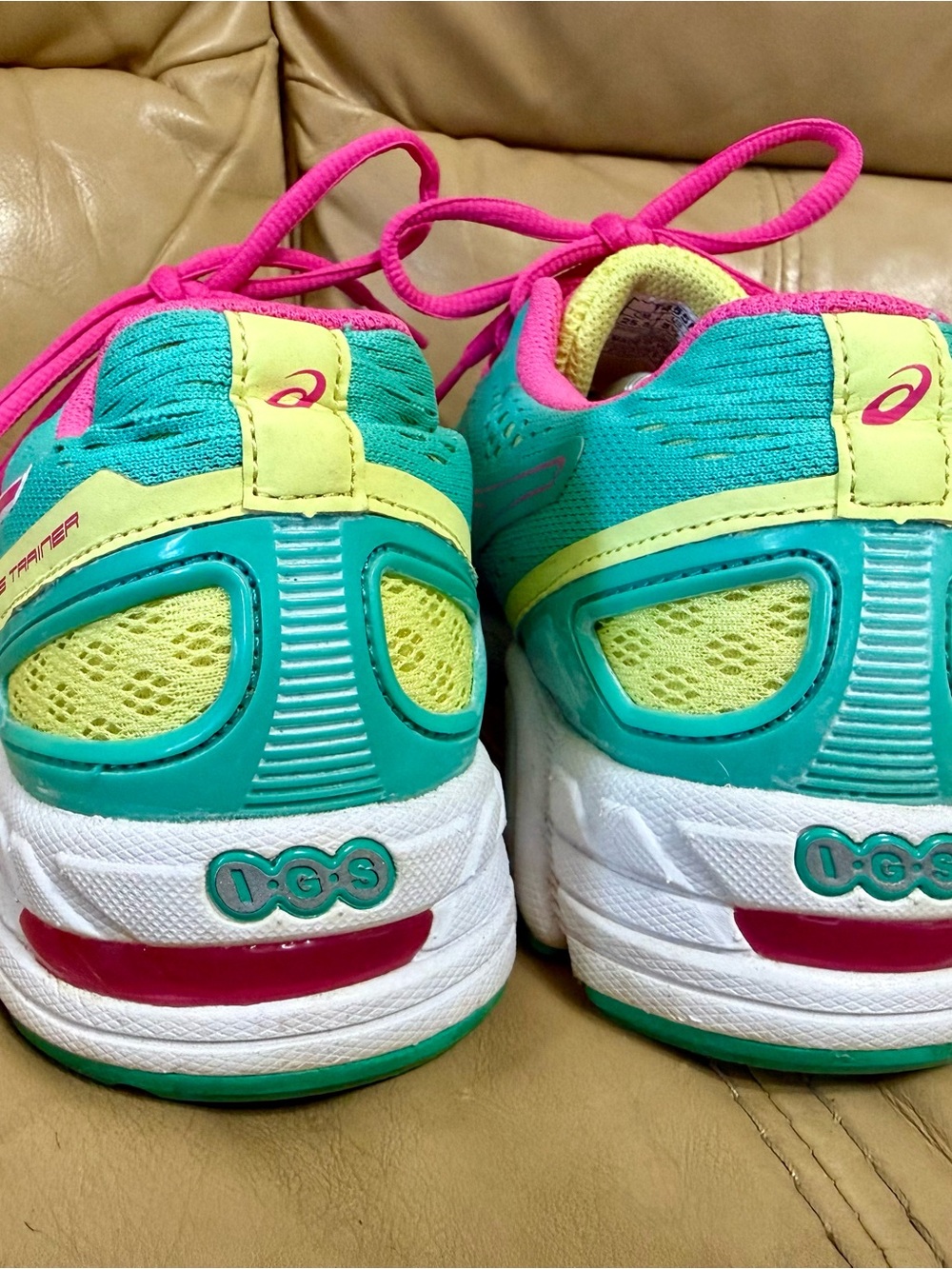 ASICS Gel-DS Trainer 19 Women's 8.5 Emerald Pink Lime Running Sneakers - Picture 3 of 12